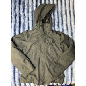Abercrombie Kids Hooded Fleece Lined Ripstop Jacket Olive Green Boys Small 10
